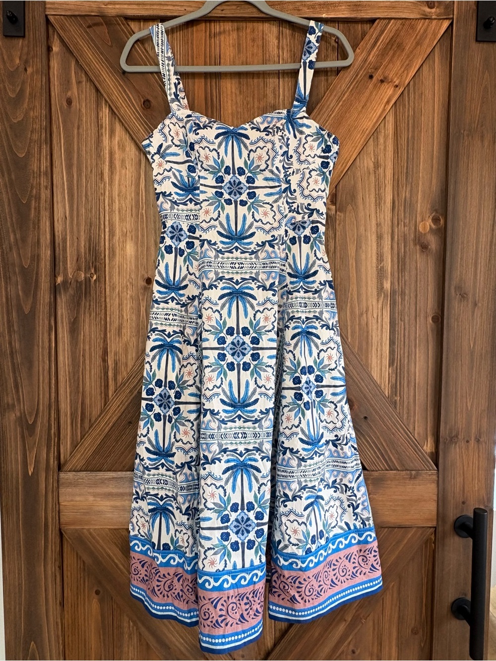 Avec Les Filles Tropical Sea Side Midi Dress. Size 2